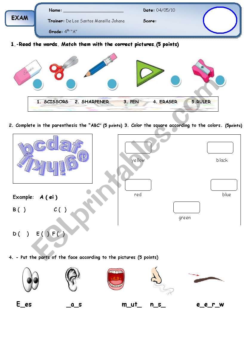 the alphabet worksheet