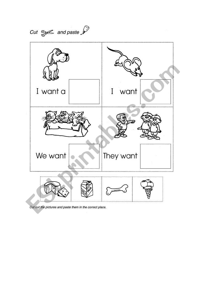 Cut and paste 3 worksheet