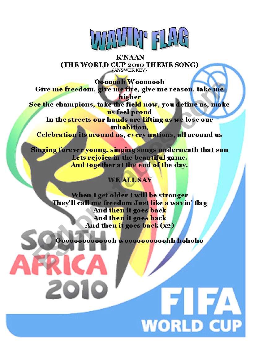 wavinÂ´ flag worksheet