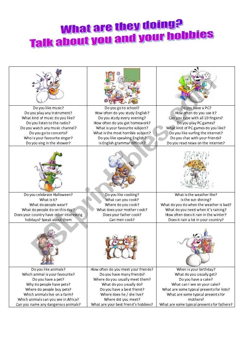 Everyday conversation - easy worksheet