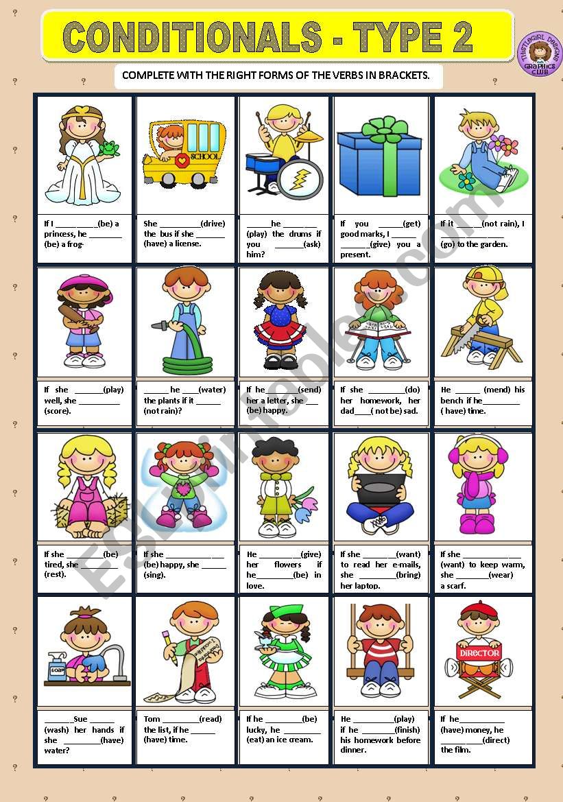 CONDITIONALS - TYPE 2 worksheet