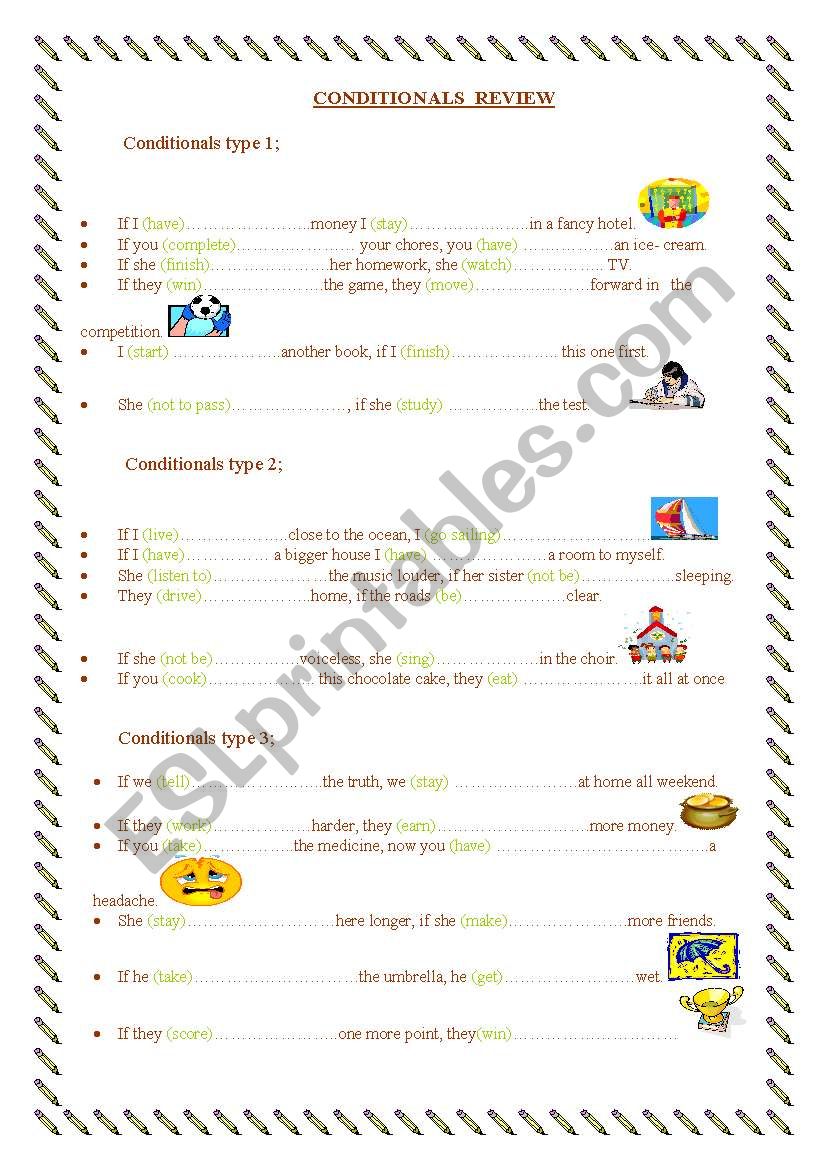 conditionals review worksheet