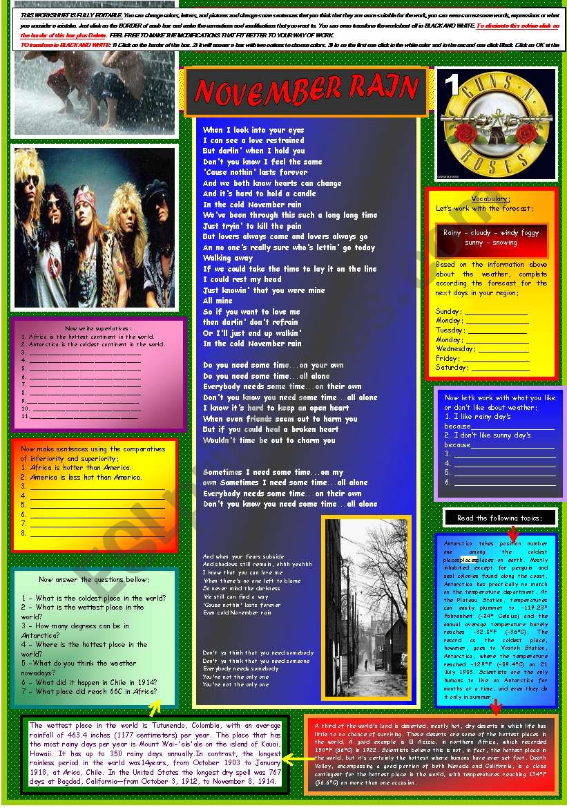 NOVEMBER RAIN - GUNS NÂ´ ROSES - PART 01 (FULLY EDITABLE)