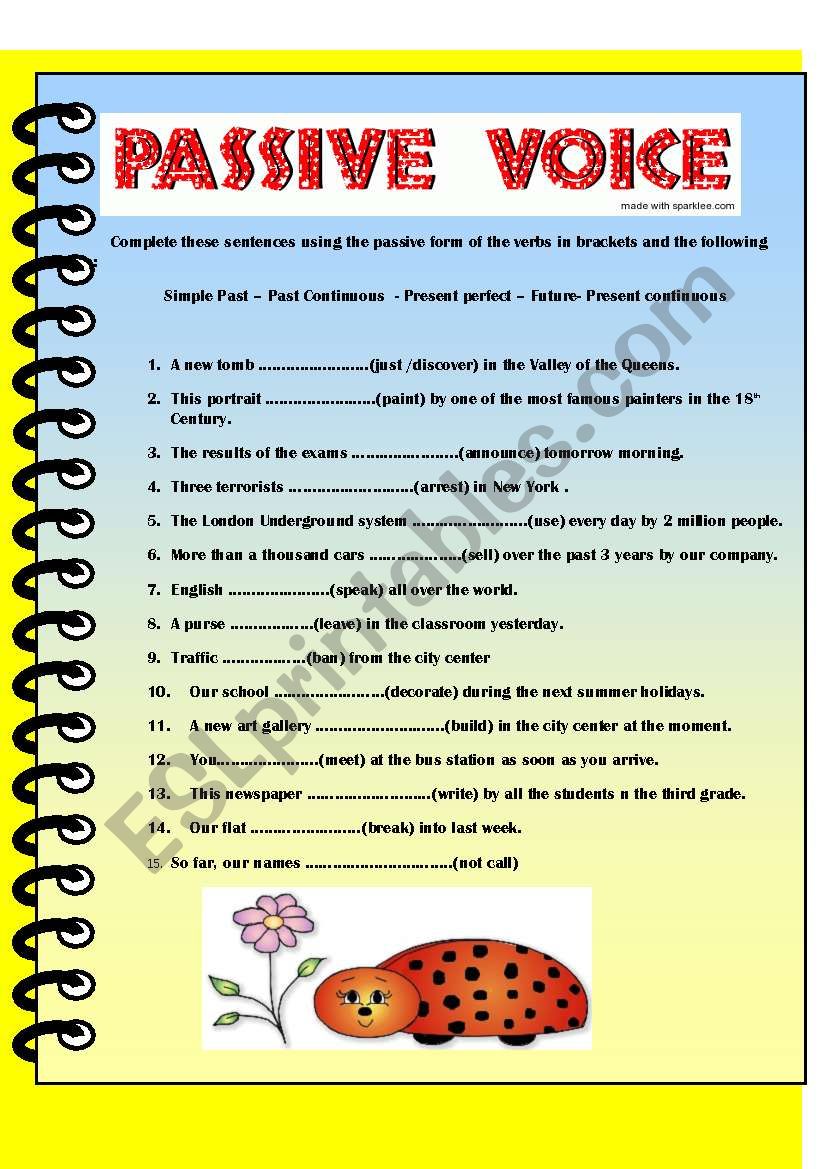 Passive voice worksheet