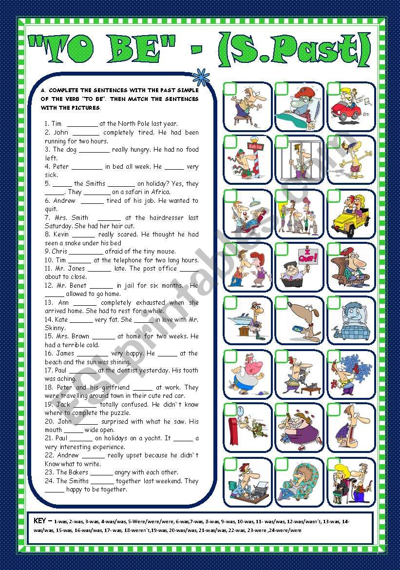 VERB TO BE (PAST SIMPLE )- AFFIRMATIVE, NEGATIVE and INTERROGATIVE FORMS (+KEY) - FULLY EDITABLE