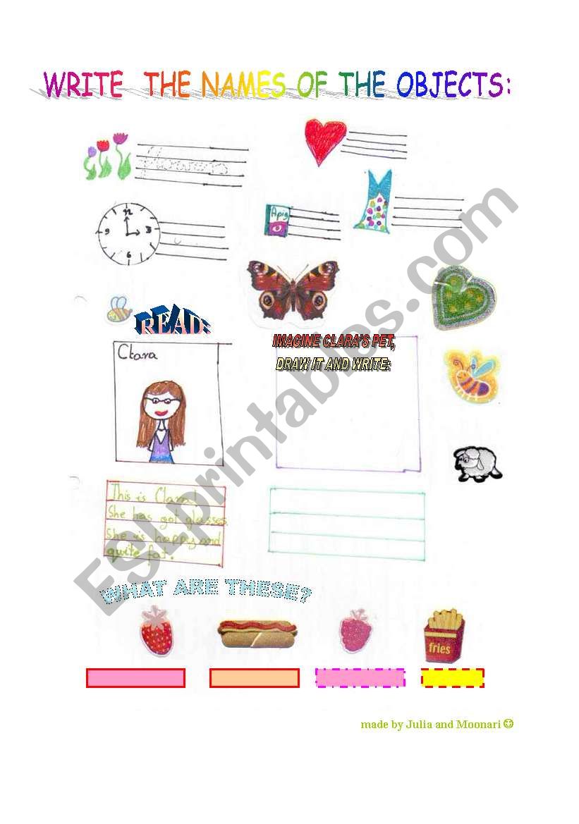 My little pupils worksheet made especially for eslprintables!!!