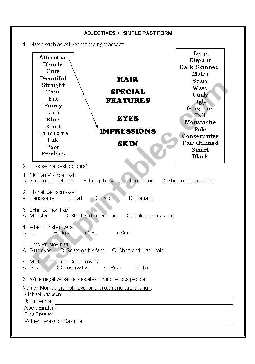 ADJECTIVES worksheet