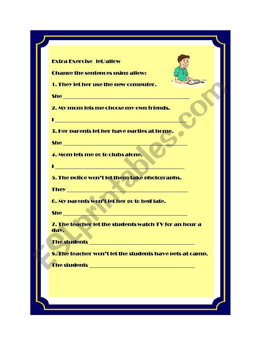 Let and Allow 2 worksheet