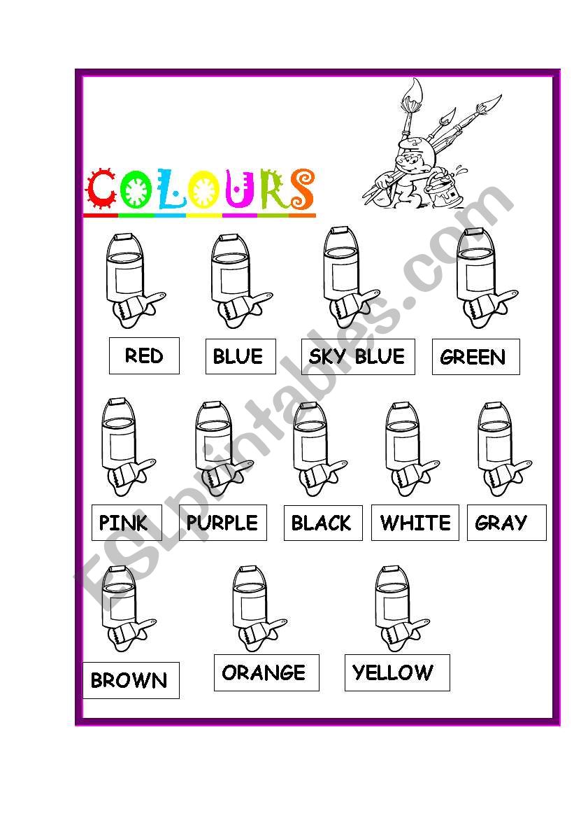 colours worksheet