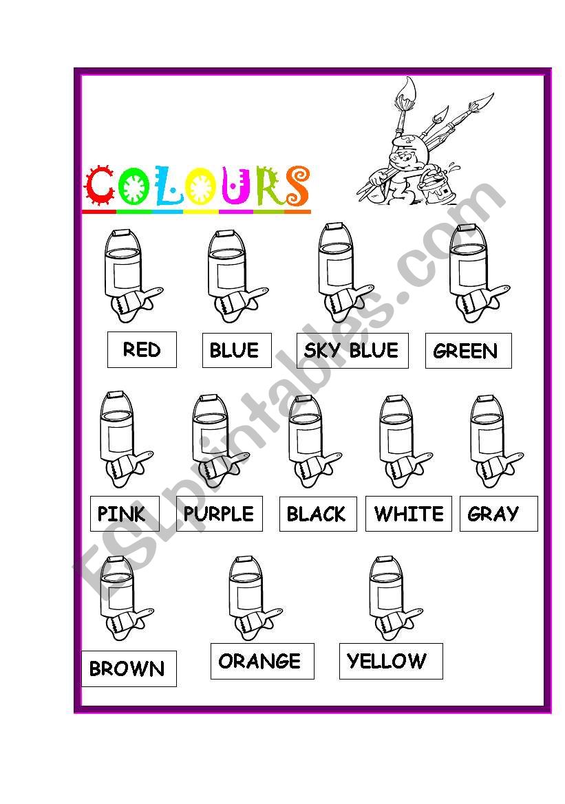 colours worksheet