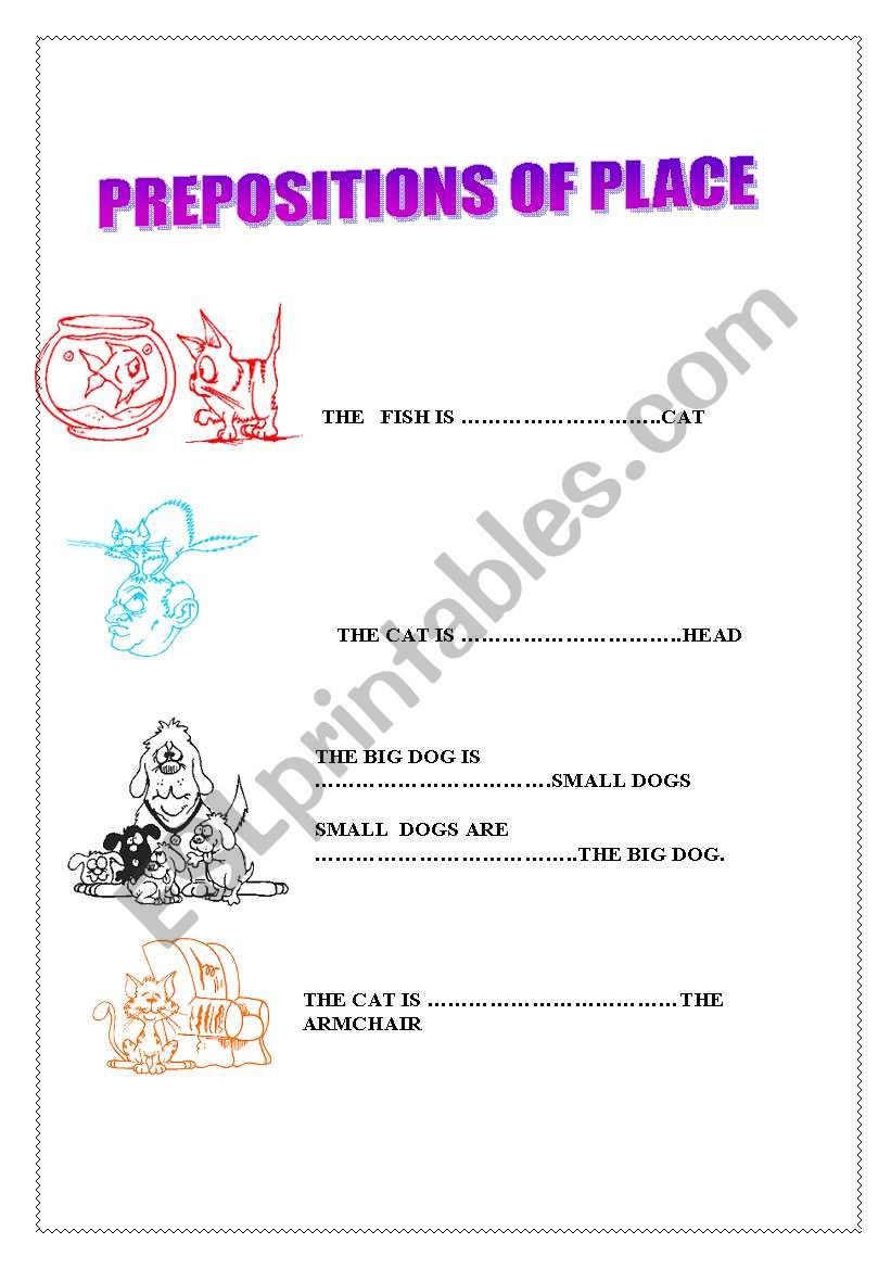 PREPOSITIONS OF PLACE  FUNNY !