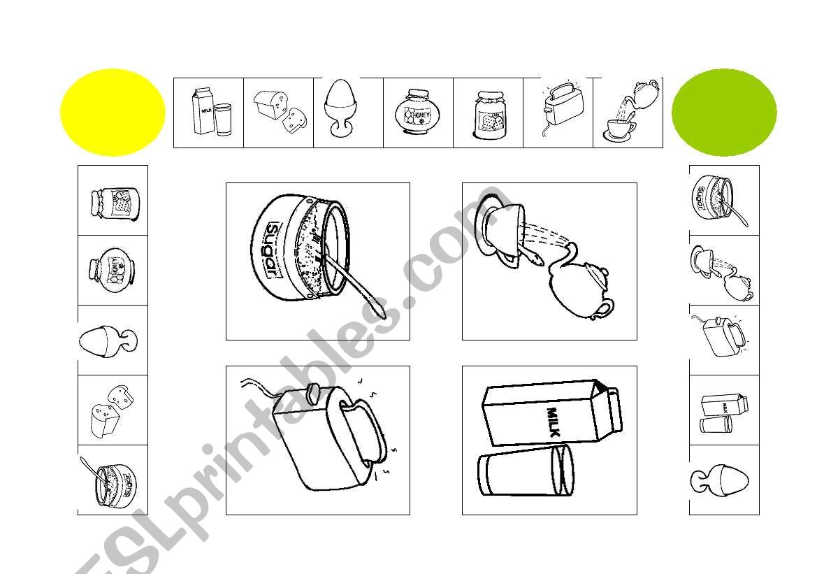 Breakfast game worksheet