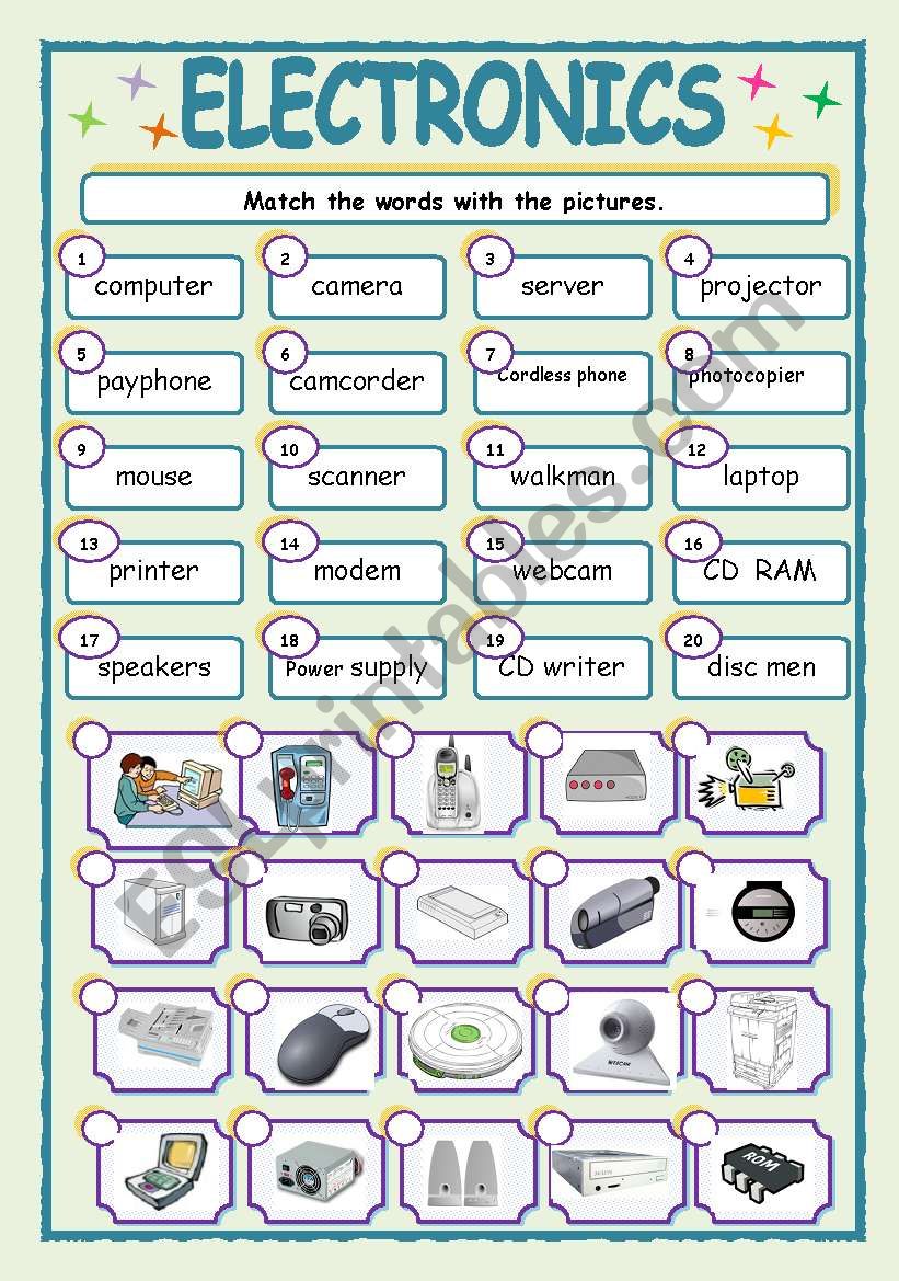 ELECTRONICS  worksheet