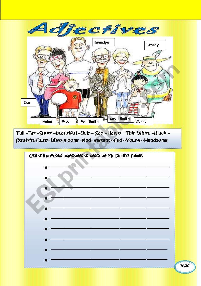 Adjectives worksheet