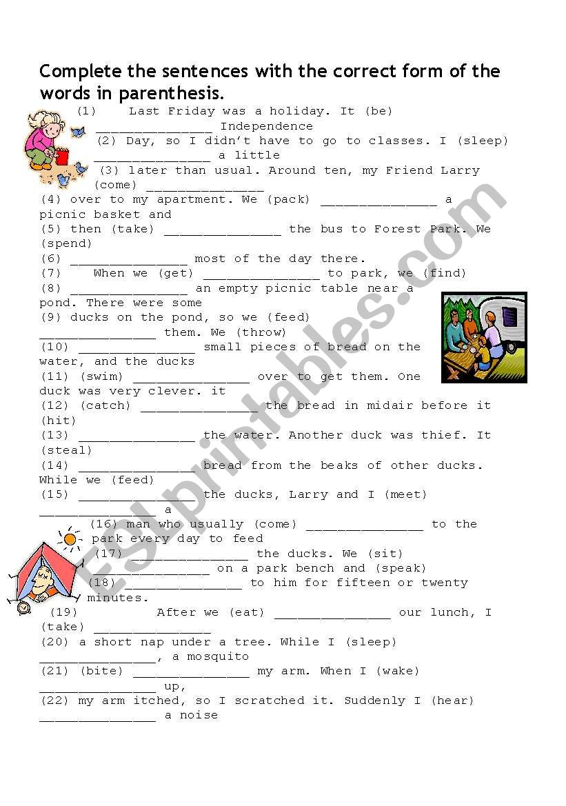 Fill in  the gaps worksheet