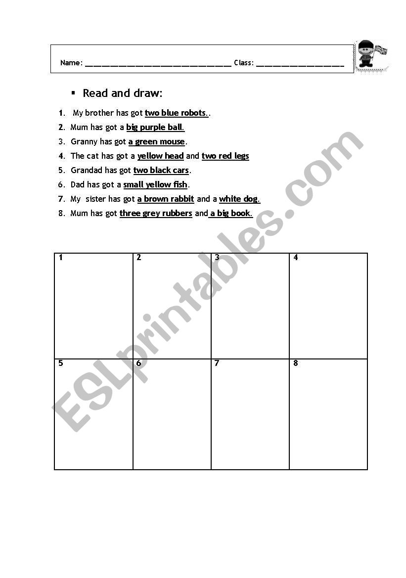 Drawing activity worksheet