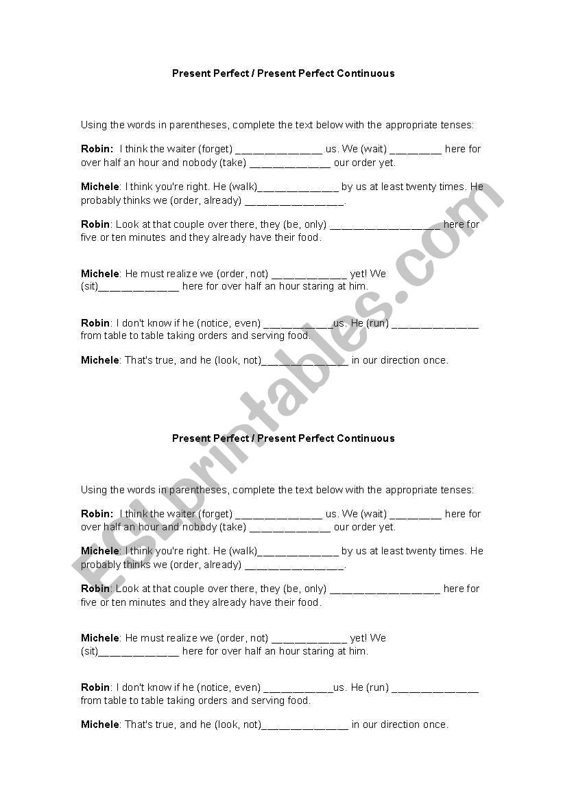 Present Perfect Vs Present Perfect Continuous