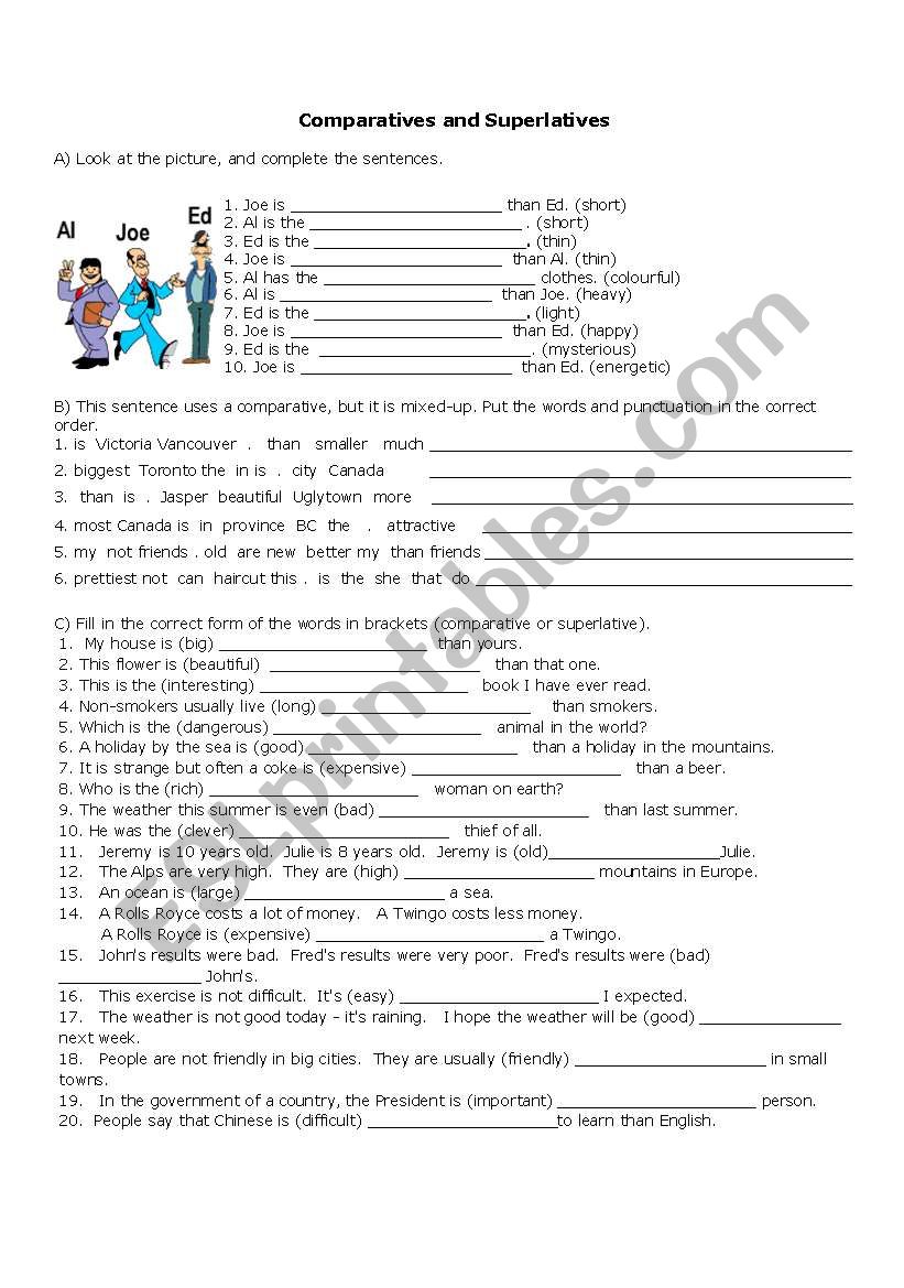 Comparative and Superlative Adjectives