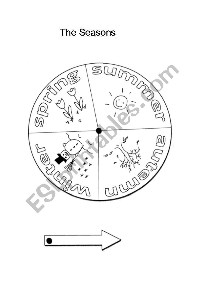 The Seasons Wheel worksheet