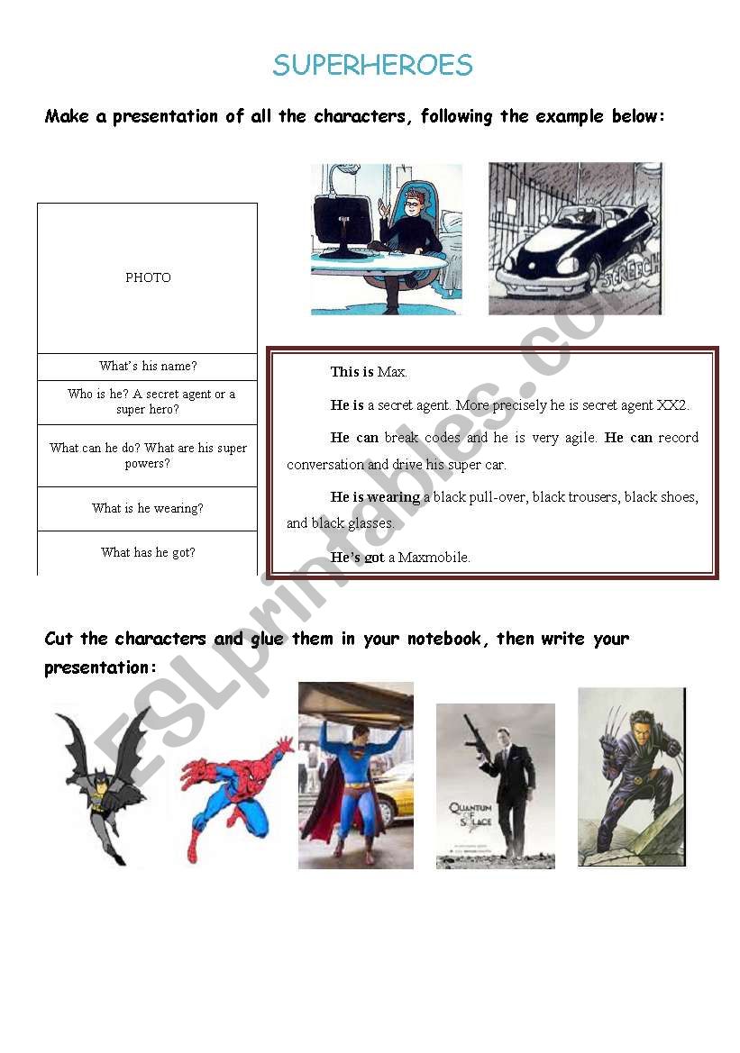 superheroes-esl-worksheet-by-tealover