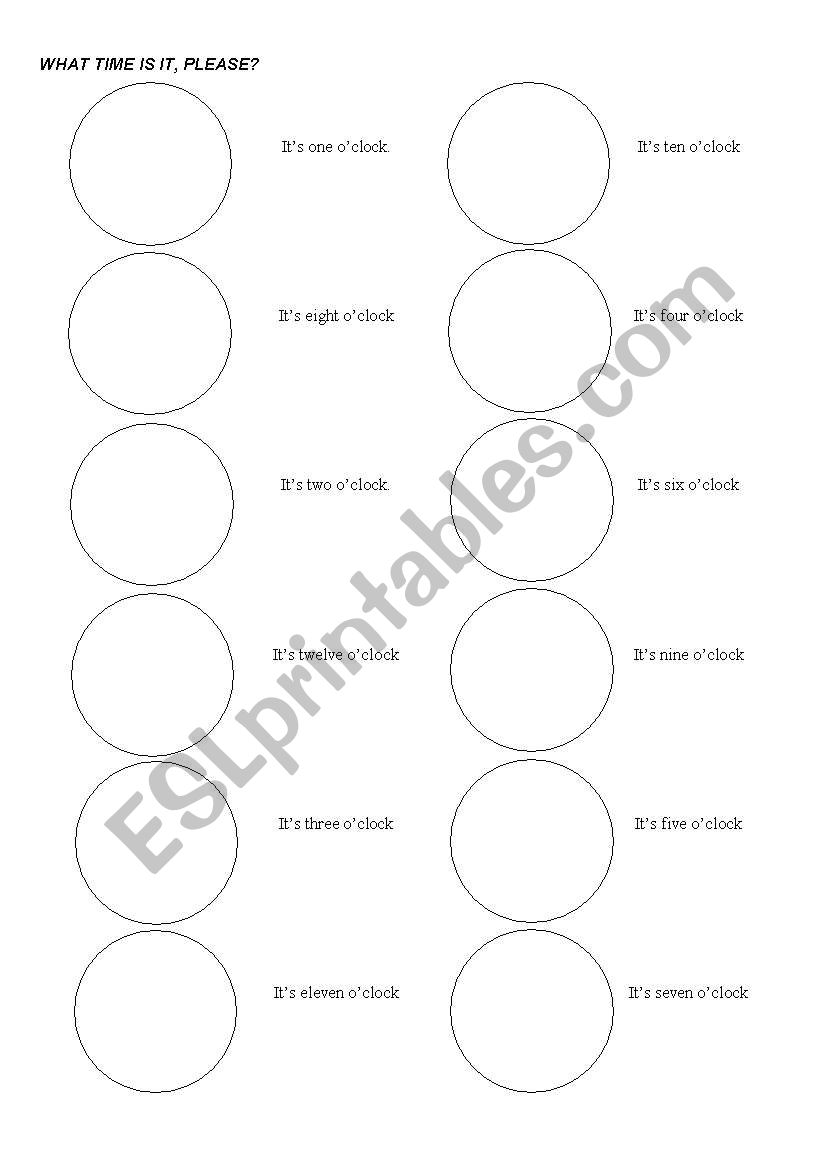 What time is it? worksheet