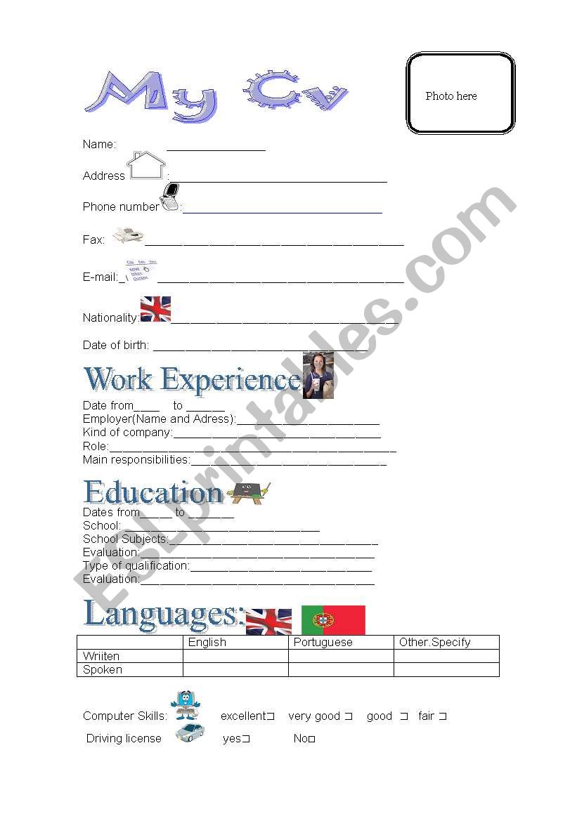 My_cv worksheet