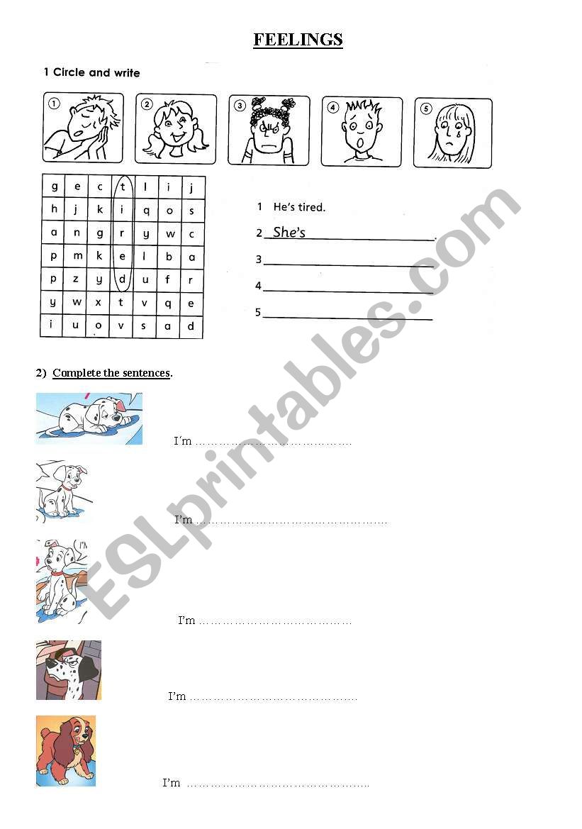 feelings worksheet