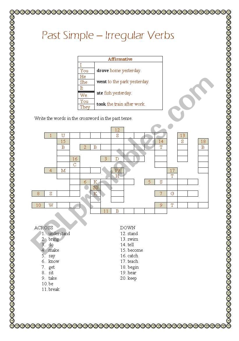 Past Simple worksheet