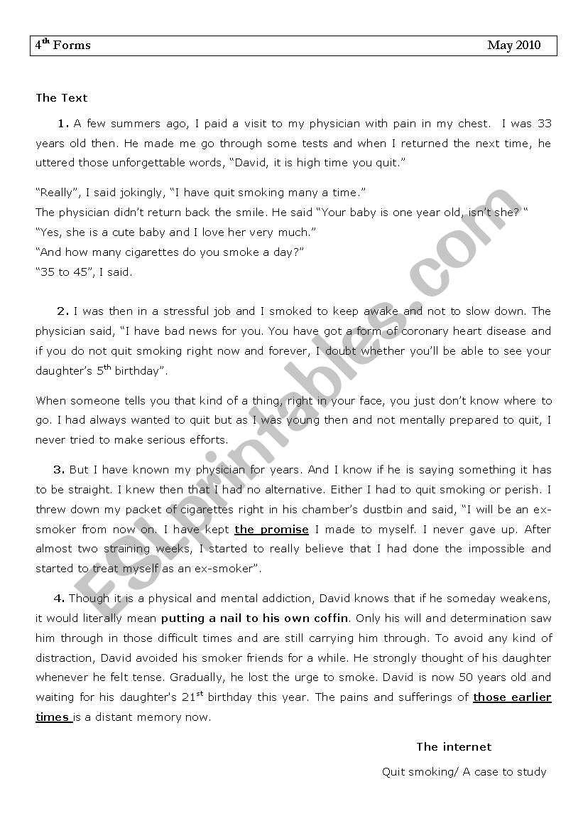 mock bac exam (4 pages) worksheet