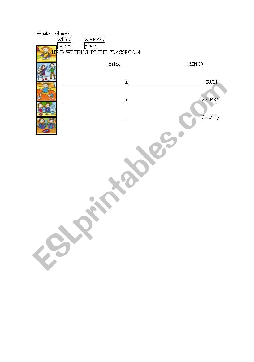 Revision what and where worksheet