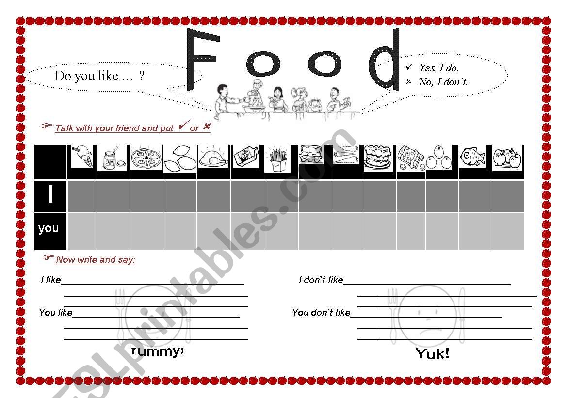 Do you like...? worksheet