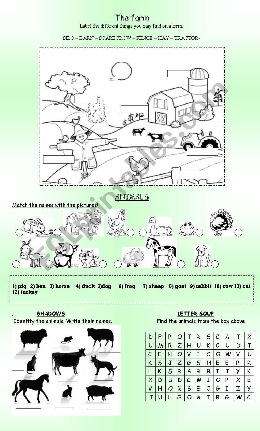 FARM ANIMALS worksheet