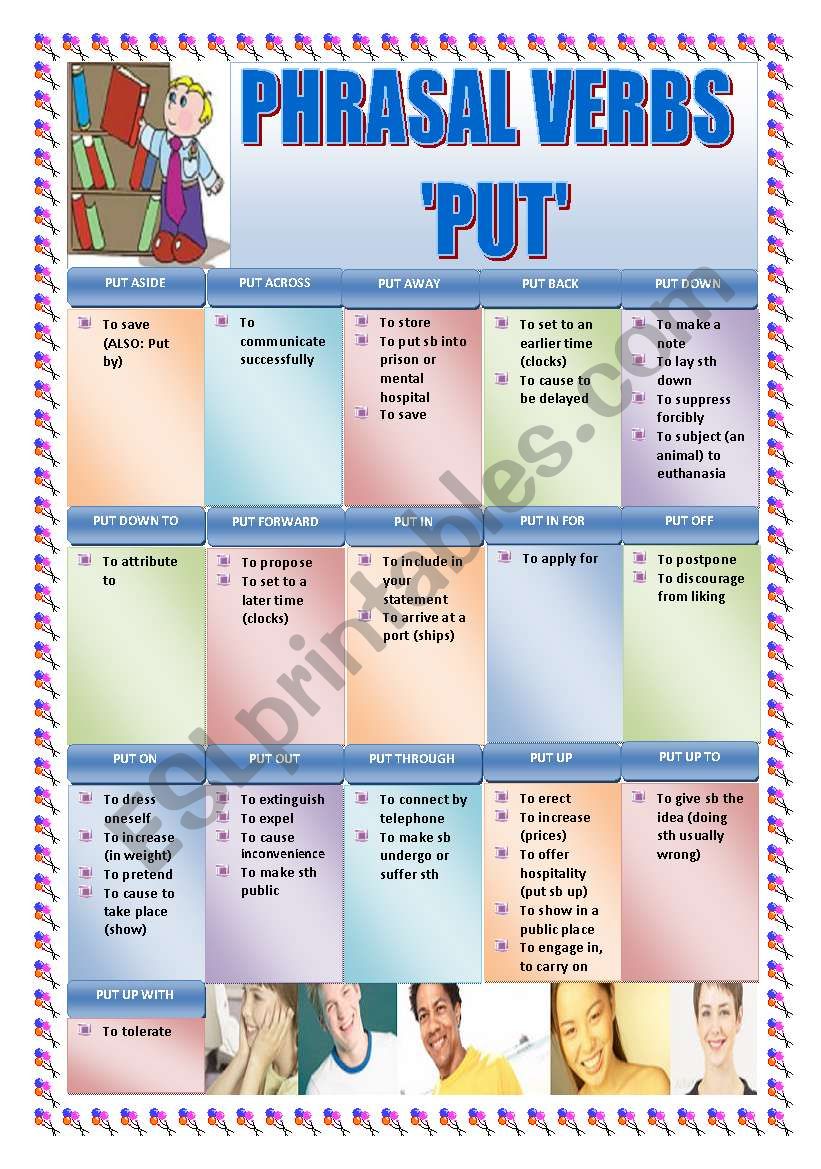 PHRASAL VERBS: PUT worksheet