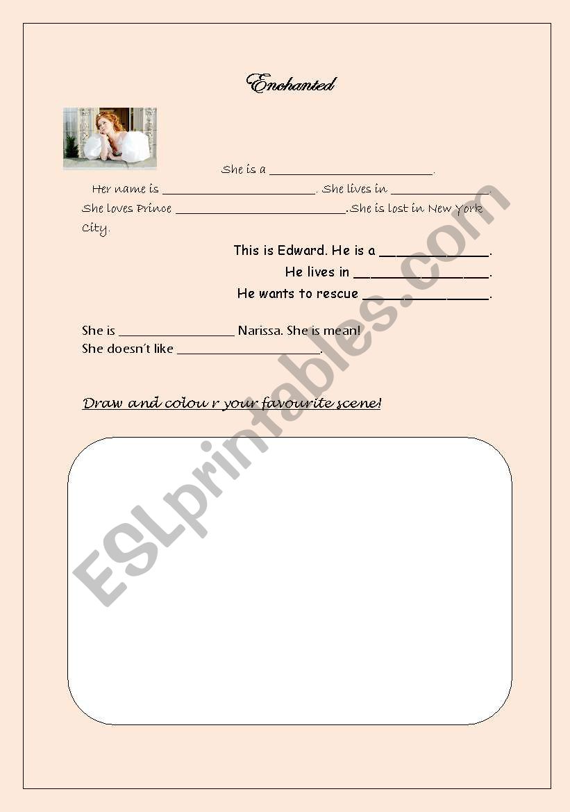 Enchanted Movie worksheet