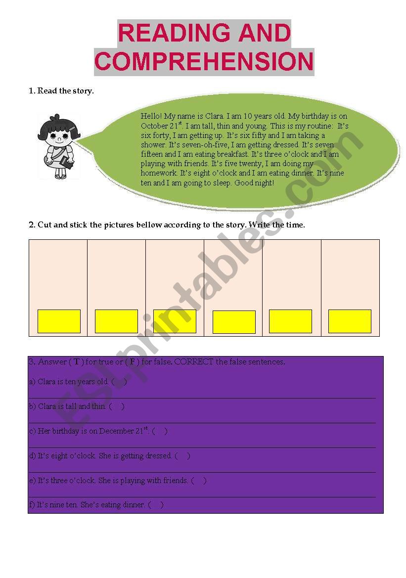 Reading comprehension -rouitne