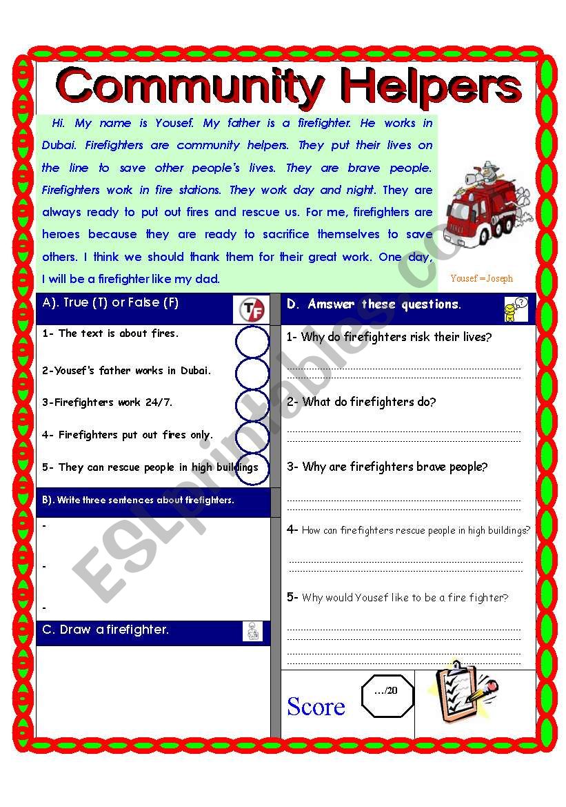 Community Helpers and community services Part 2