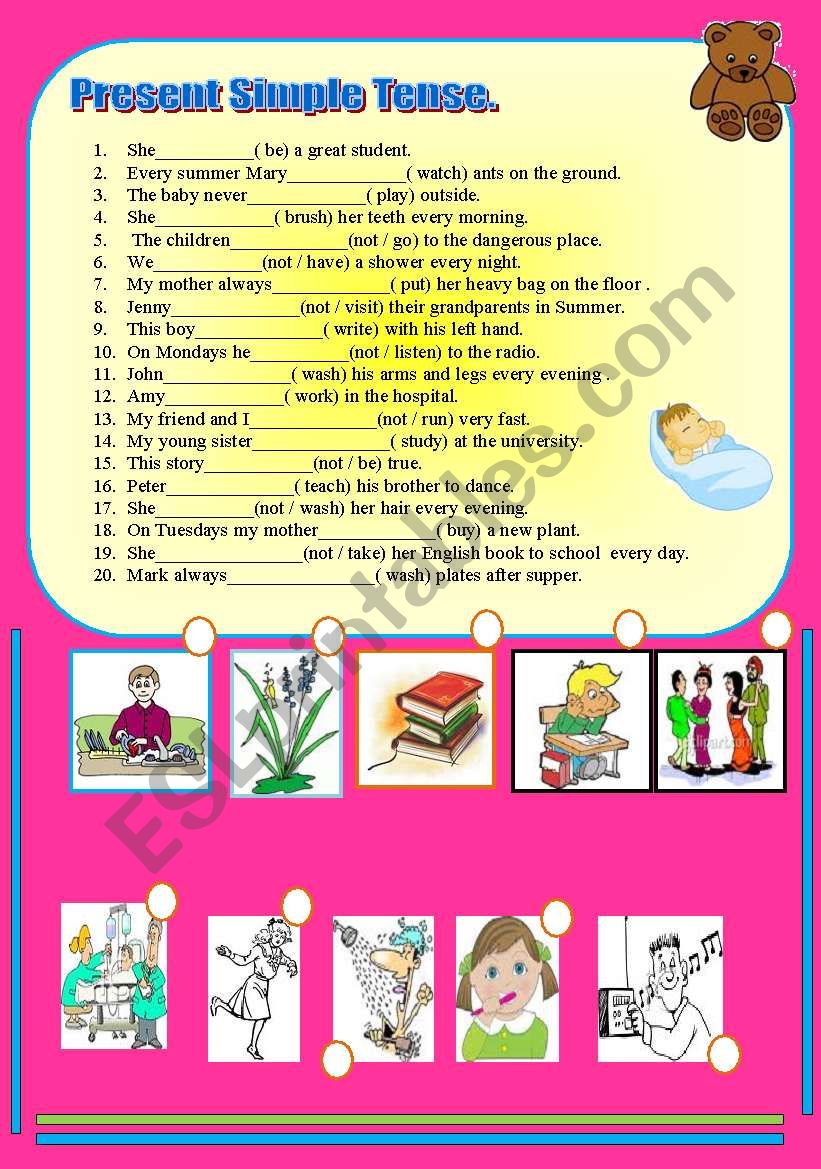 Present simple tense worksheet