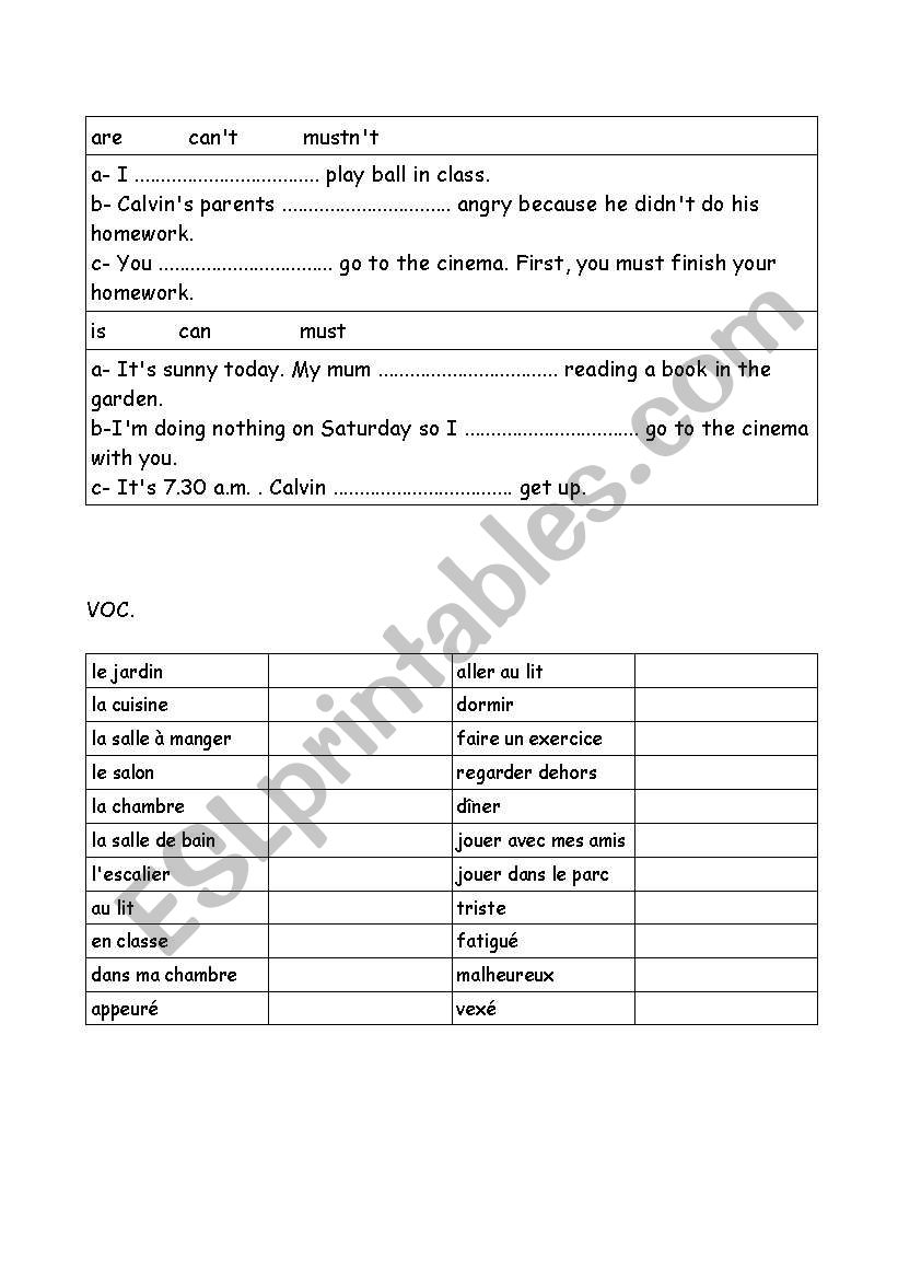 Calvin and Hobbes worksheet