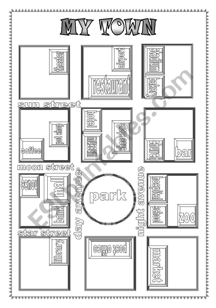 LOCATIONS AND DIRECTIONS worksheet