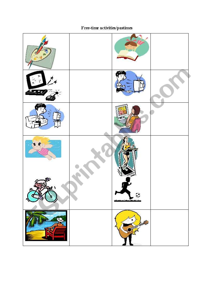 Free Time Activities II worksheet