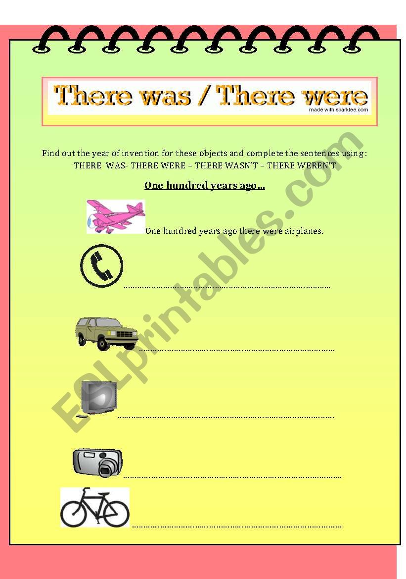 There was /There Were worksheet