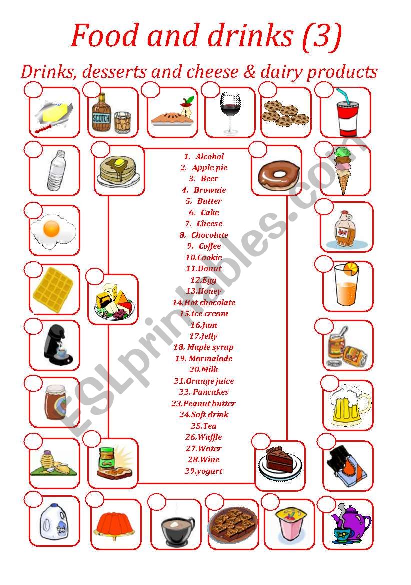 FOOD & DRINK (3) worksheet