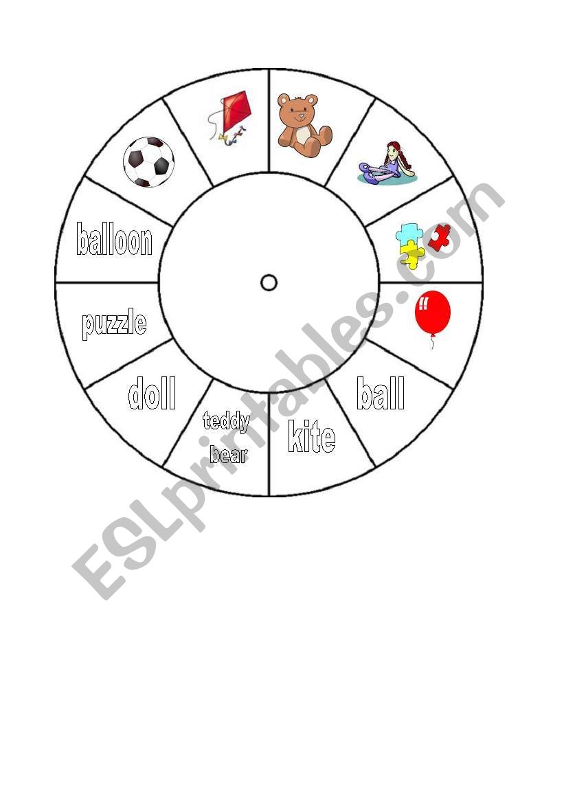 Toys Wheel worksheet