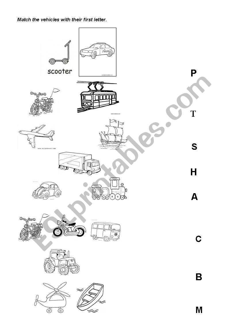 Matching vehicles with their letter