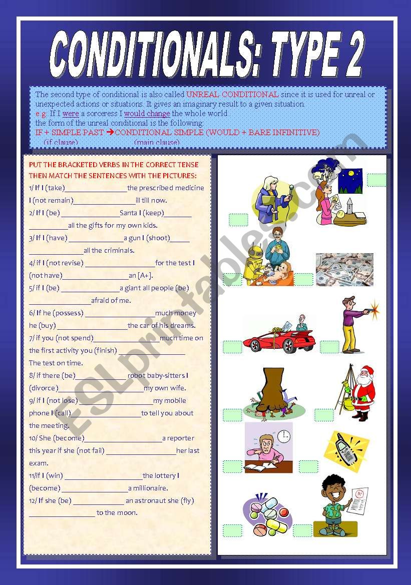 conditionals: type2 worksheet