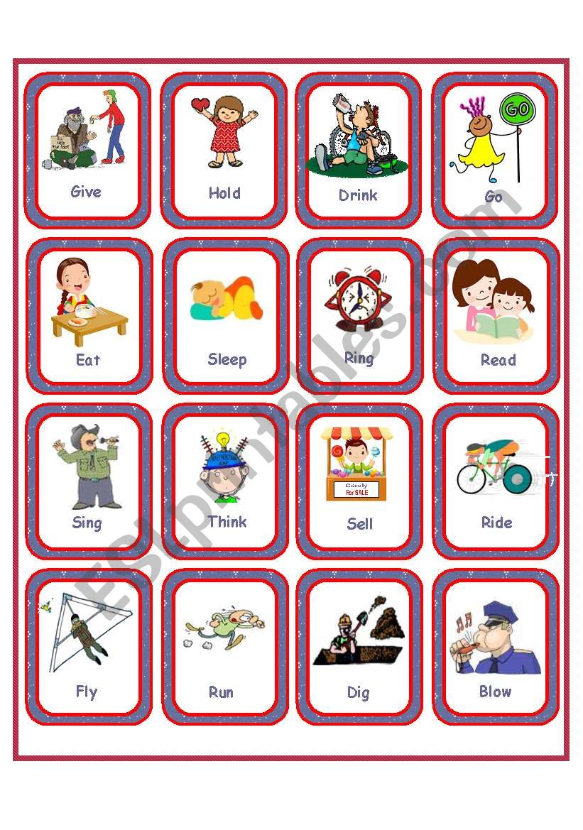 action-verbs-flash-cards-set-1-worksheet-free-esl-printable