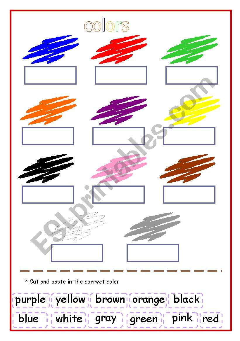 color  worksheet