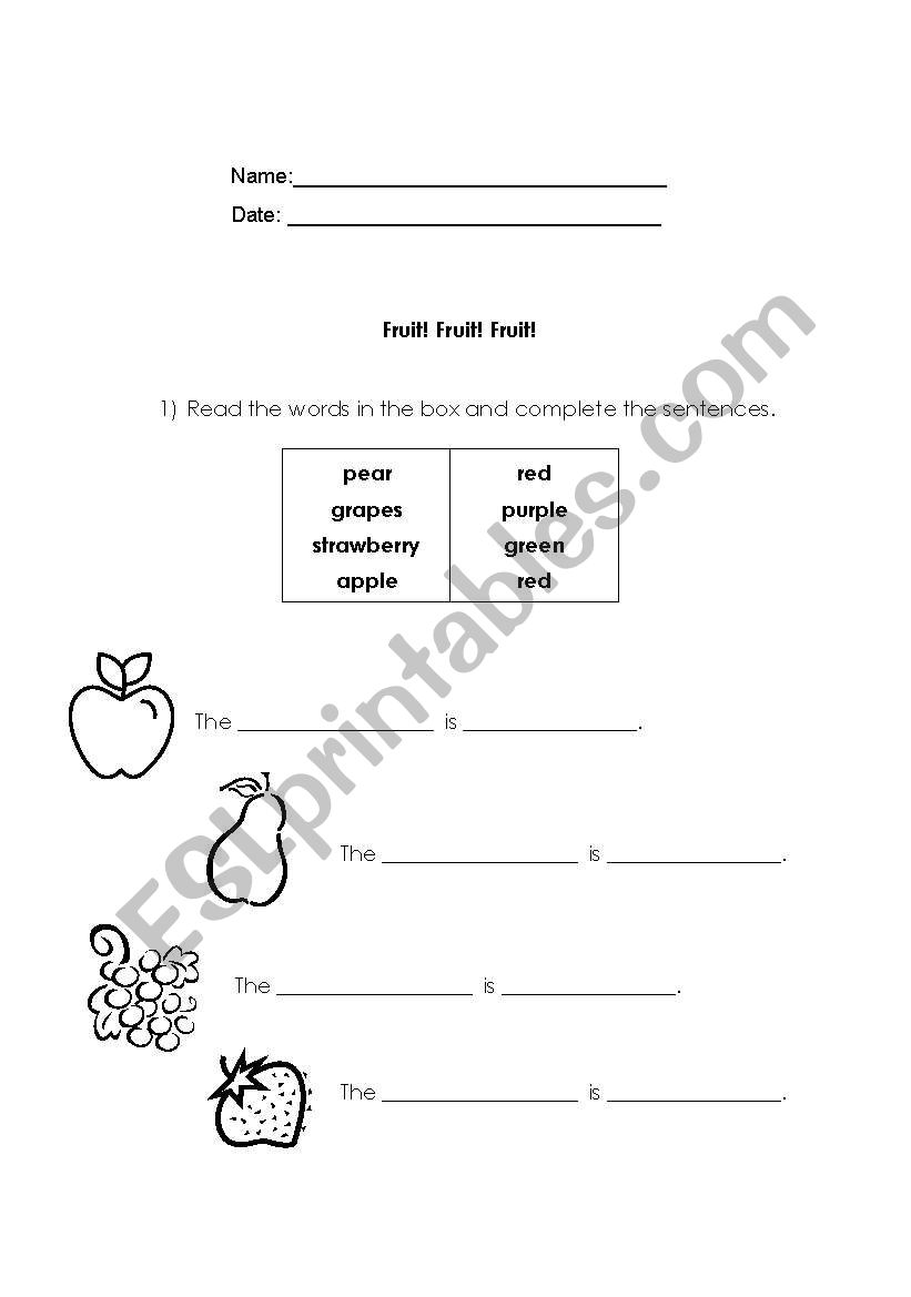 Write sentences worksheet