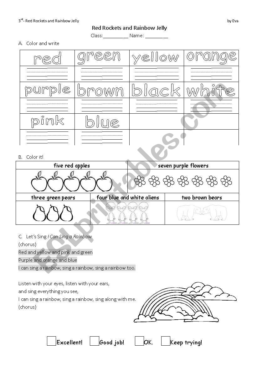 colors worksheet