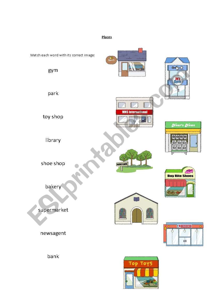 Buildings worksheet